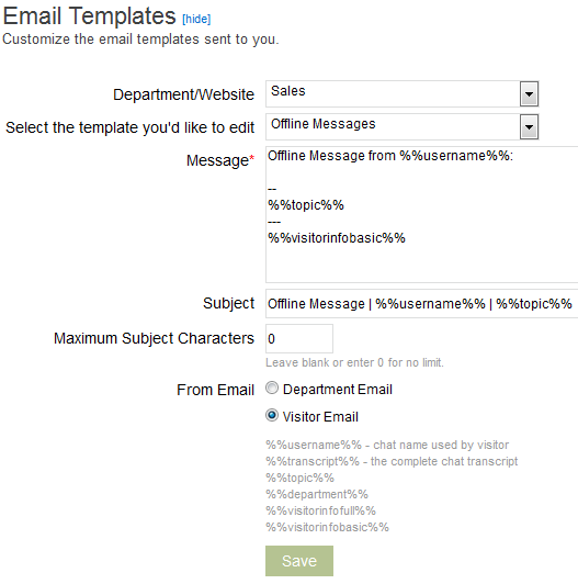 Email Templates OCC